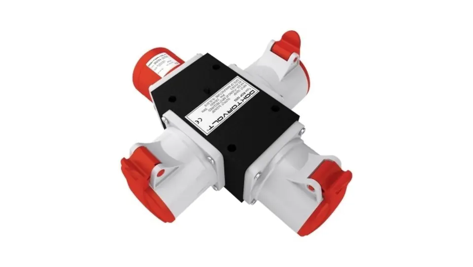 ⁨3-phase splitter, input 1x32A, 5P/ output 3x32A, 5P, IP44, ROP 3253, 6383⁩ at Wasserman.eu