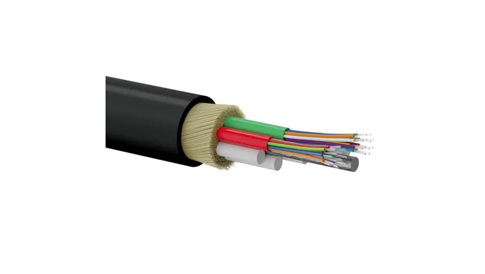 ⁨Outdoor Multimode Fiber Optic Cable OM2 A-DQ(ZN)B2Y 12G 50/125 PE /drum/⁩ at Wasserman.eu