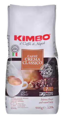 ⁨Kimbo Caffe Crema Classico 1 kg beans⁩ at Wasserman.eu