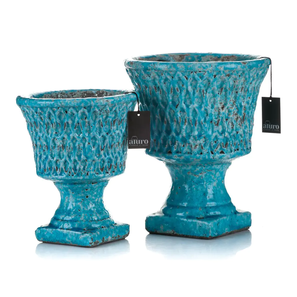 ⁨Gazon, plant pot LAZURITE ocean blue_Aluro L⁩ at Wasserman.eu
