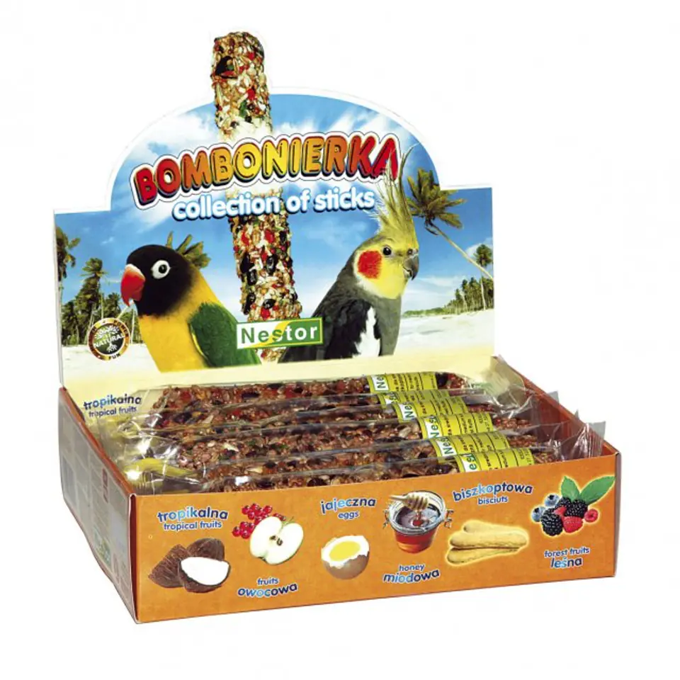 ⁨NESTOR CHOCOLATE BOX FOR MEDIUM PARROTS 690g⁩ at Wasserman.eu