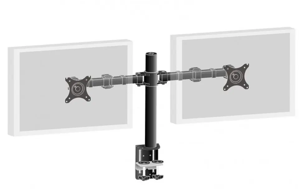 ⁨UCHWYT DS1002C-B1 2 EKRANY, PIVOT, VESA⁩ w sklepie Wasserman.eu