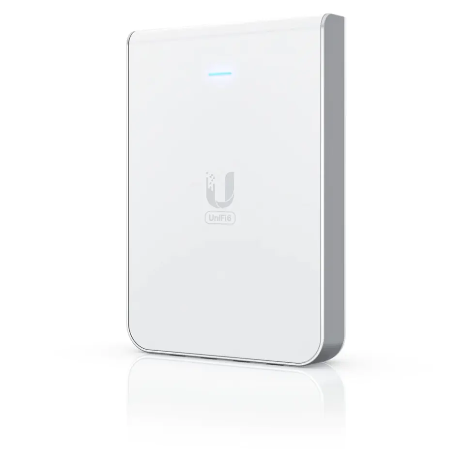 UBIQUITI U6-IW UNIFI6 IN-WALL WALL-MOUNT WIFI6 AP WITH BUILT-IN GBE POE SWITCH, 5.3GBPS OVER-THE-AIR SPEED AND 300+ CLIENT CAPACITY w sklepie Wasserman.eu