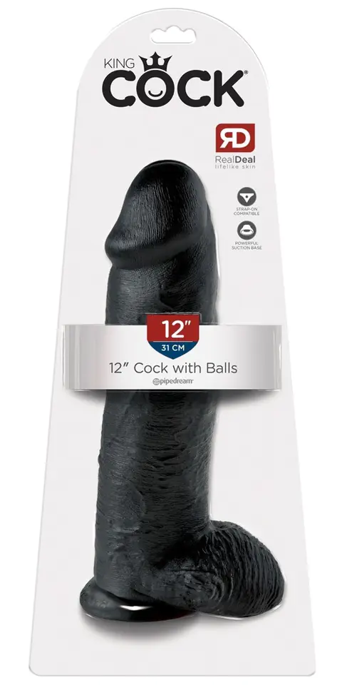 ⁨Dildo z przyssawką 30,5 cm King Cock⁩ w sklepie Wasserman.eu