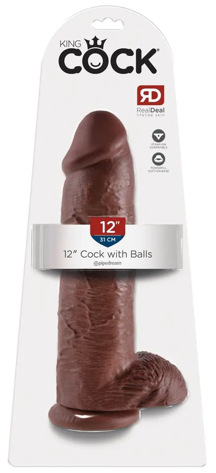 Dildo z przyssawką 30,5 cm King Cock w sklepie Wasserman.eu