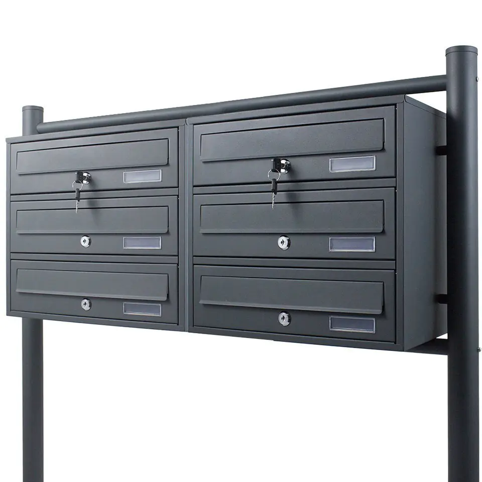 ⁨MAILBOX 2x3 GRAPHITE STAINLESS STEEL⁩ at Wasserman.eu
