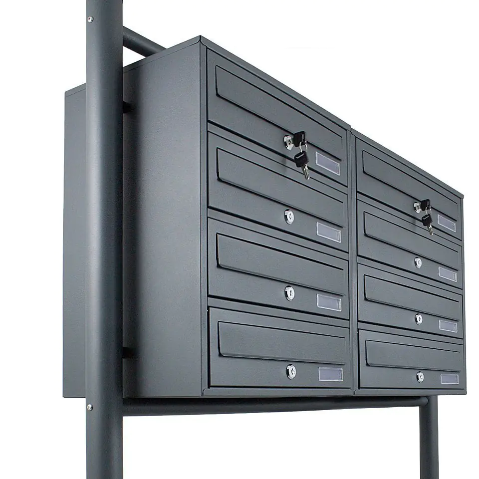 ⁨MAILBOX 2x4 GRAPHITE STAINLESS STEEL⁩ at Wasserman.eu