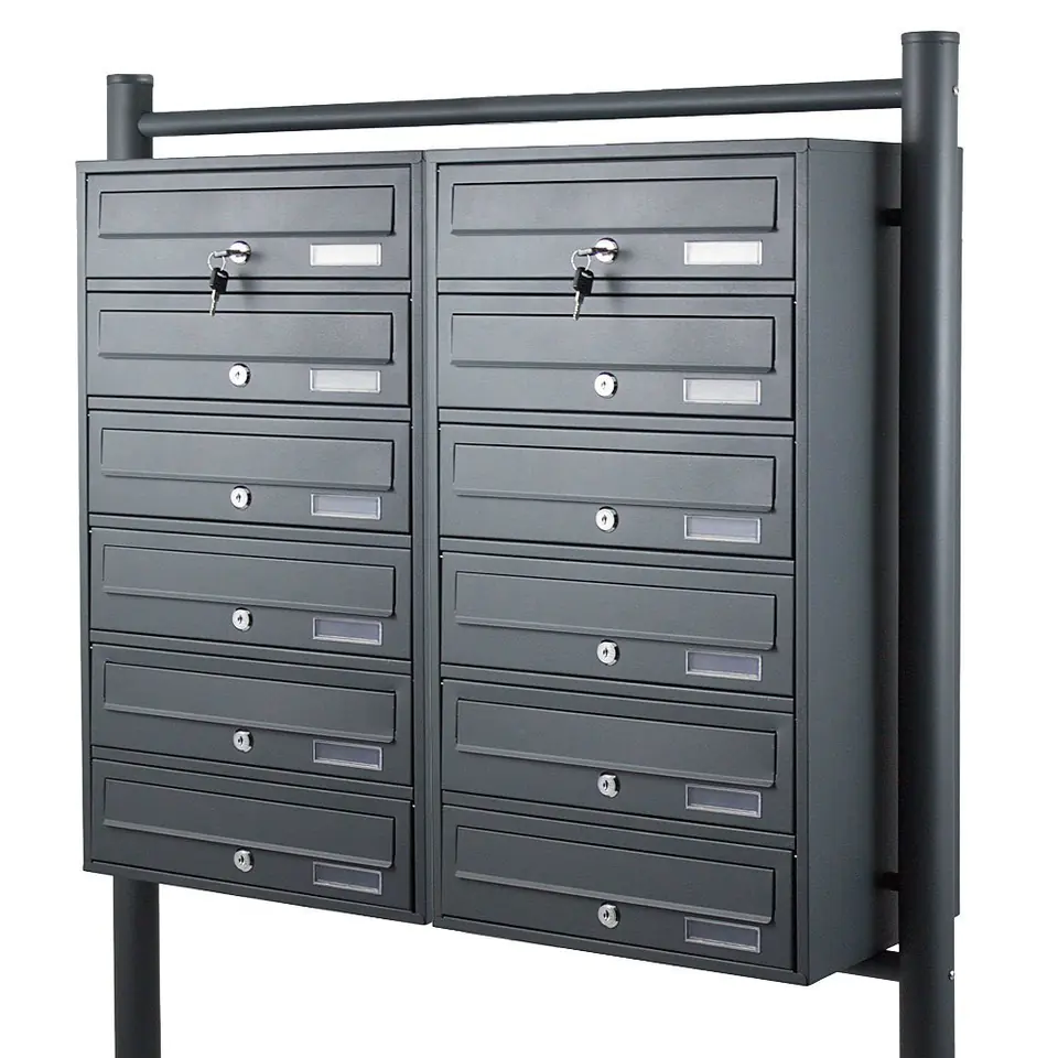 ⁨MAILBOX FOR TENANTS 2x6 GRAPHITE STAINLESS STEEL⁩ at Wasserman.eu