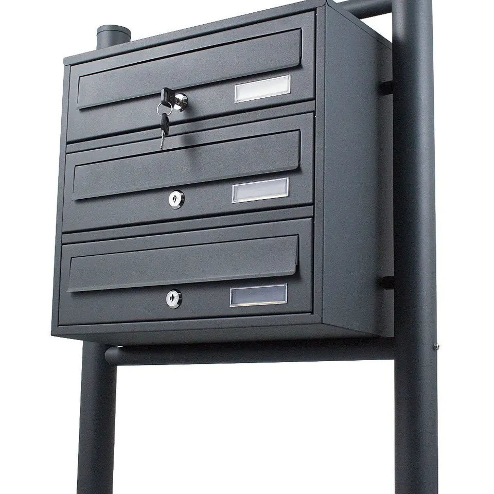 ⁨MAILBOX 3 GRAPHITE STAINLESS STEEL⁩ at Wasserman.eu