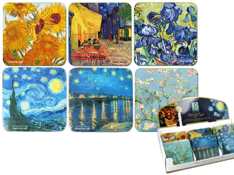 ⁨Display 36 podkładek korkowych - V. van Gogh, mix (CARMANI)⁩ w sklepie Wasserman.eu