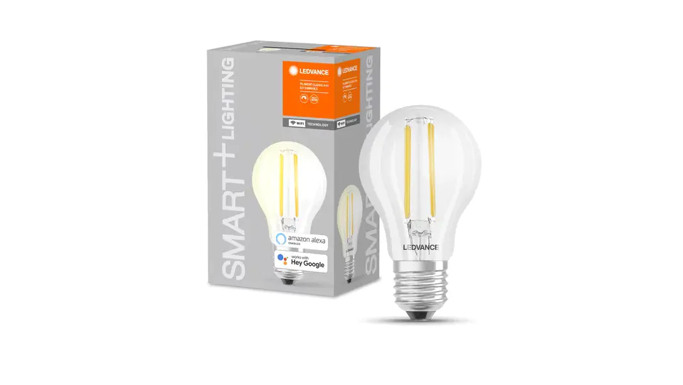 ⁨Inteligentna żarówka LED SMART+ WiFi Filament Classic Dimmable 60 E27 5,5W 2700K 4058075528239⁩ w sklepie Wasserman.eu