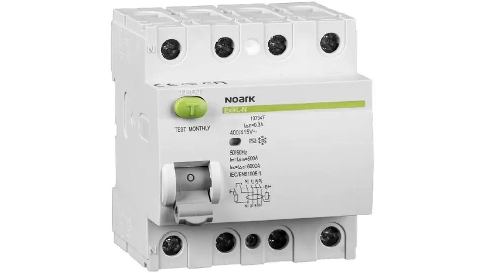 ⁨RCCB 3-phase 4-pole 40A 100mA NOARK RCCB circuit breaker⁩ at Wasserman.eu