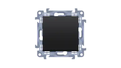 ⁨Simon 10 Double button (module) 10AX, 250V, screw terminals black matt CP2.01/49⁩ at Wasserman.eu