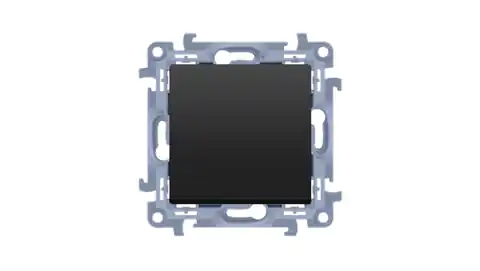 ⁨Simon 10 Button without pictogram with LED backlight (module) 10AX, 250V, screw terminals black matt CP1L.01/49⁩ at Wasserman.eu