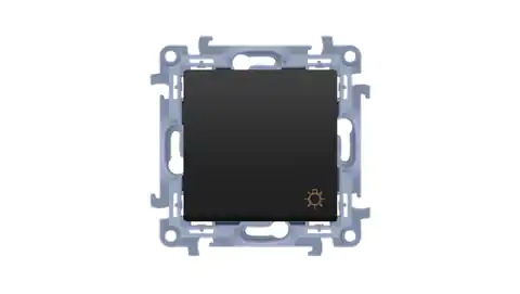 ⁨Simon 10 Button light (module) 10AX, 250V, screw terminals black matt CS1.01/49⁩ at Wasserman.eu
