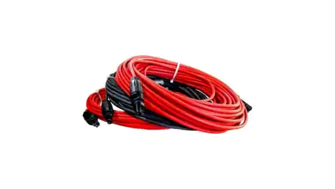 ⁨Extension cable 4mm2 with MC4 plugs black/red 1 - 50m, Color: Red, Length: 8m⁩ at Wasserman.eu