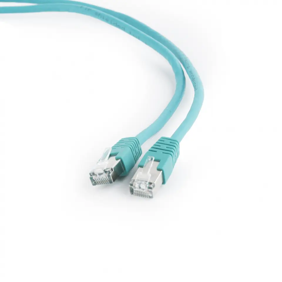 ⁨Patch cord ekranowany FTP kat.6 osłonka zalewana 1M zielony⁩ w sklepie Wasserman.eu