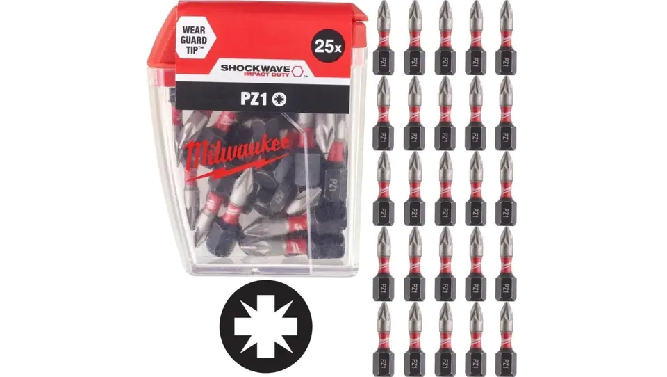 ⁨SHOCKWAVE BIT PZ1 25MM 25 PCS⁩ at Wasserman.eu