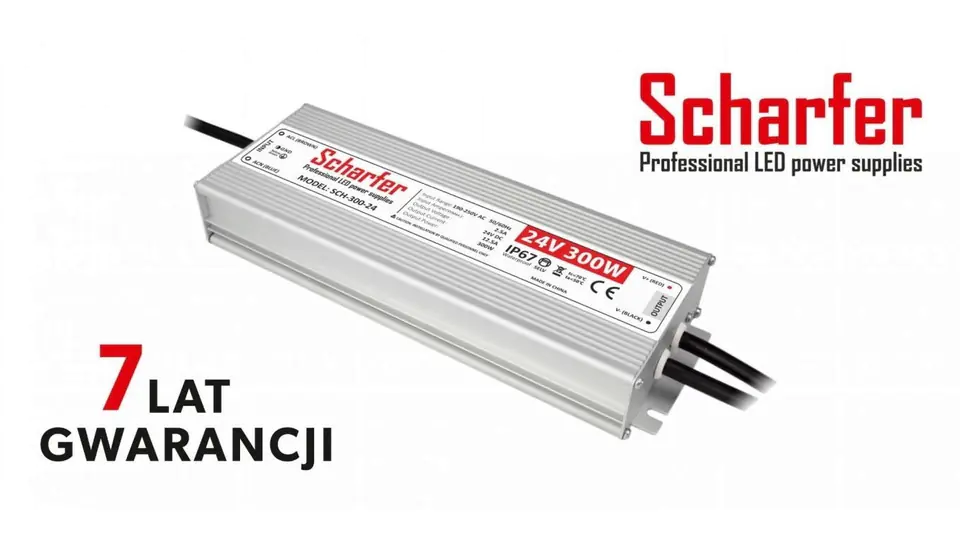 ⁨Hermetic led power supply 24V 300W Scharfer 7Y⁩ at Wasserman.eu