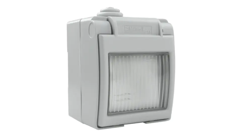 ⁨Light switch single surface-mounted IP55 hermetic grey switch 1570.00 M-L 4114⁩ at Wasserman.eu