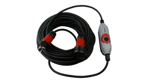 ⁨Extension cable 25m building IP44 230/16A H07RN-F 3x2,5 with automatic cable fuse PRCD-S Doktorvolt 9580⁩ at Wasserman.eu