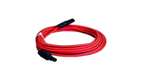 ⁨Przedłużacz solarny kabel 6mm2 z wtykami MC4 czarny/czerwony 1 - 50m, Kolor: Czerwony, Długość: 10m⁩ w sklepie Wasserman.eu