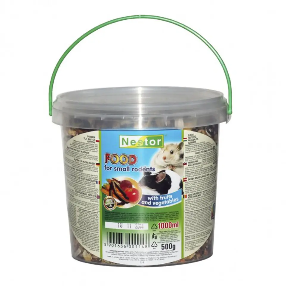 ⁨NESTOR FOOD 1000ML SMALL FRUIT AND VEGETABLE RODENT 500 g⁩ at Wasserman.eu