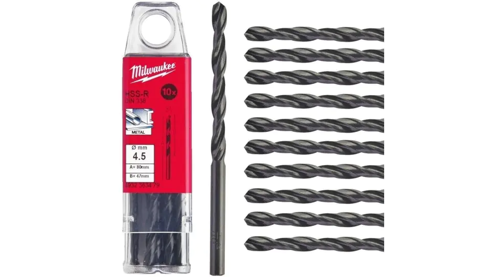 ⁨Wiertło do metalu HSS-R walcowane 4,5x47/80mm Zestaw 10szt MILWAUKEE⁩ w sklepie Wasserman.eu