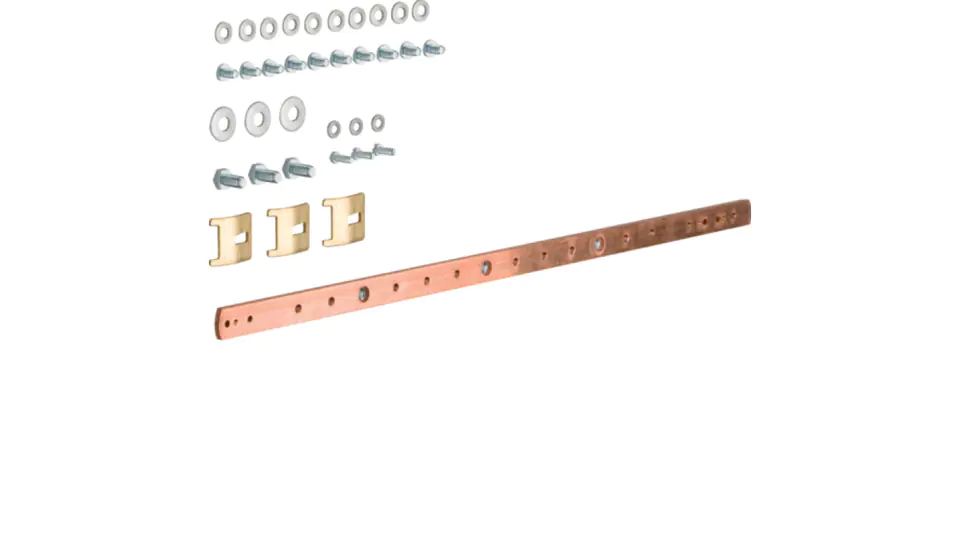 ⁨Univers grounding rail 20x5mm 2-pole UZ020⁩ at Wasserman.eu