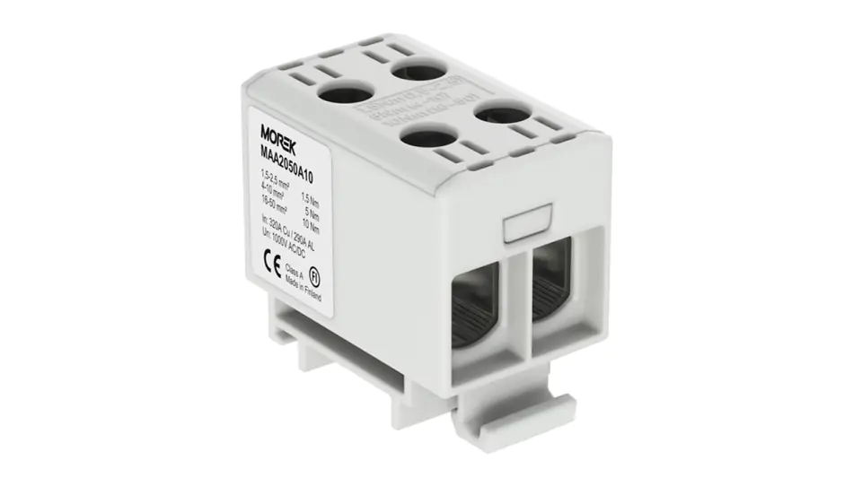 ⁨Connector OTL50-2 grey 2xAl/Cu 1,5-50mm2 1000V Universal terminal MAA2050A10⁩ at Wasserman.eu