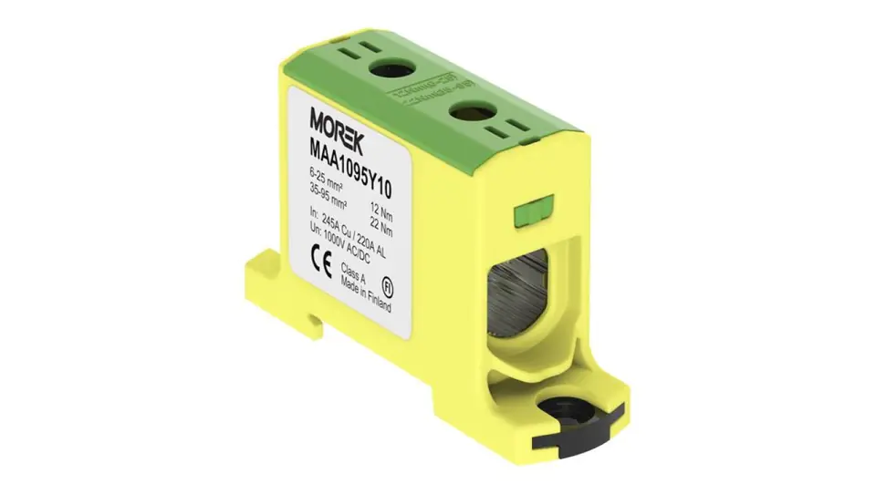 ⁨OTL95 connector yellow-green 1xAL/CU 6-95mm2 Universal terminal MAA1095Y10⁩ at Wasserman.eu