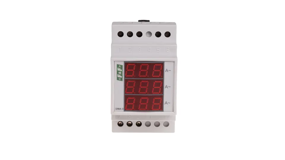 ⁨3-phase digital modular ammeter 0-20A for direct measurement DMA-3 20A⁩ at Wasserman.eu