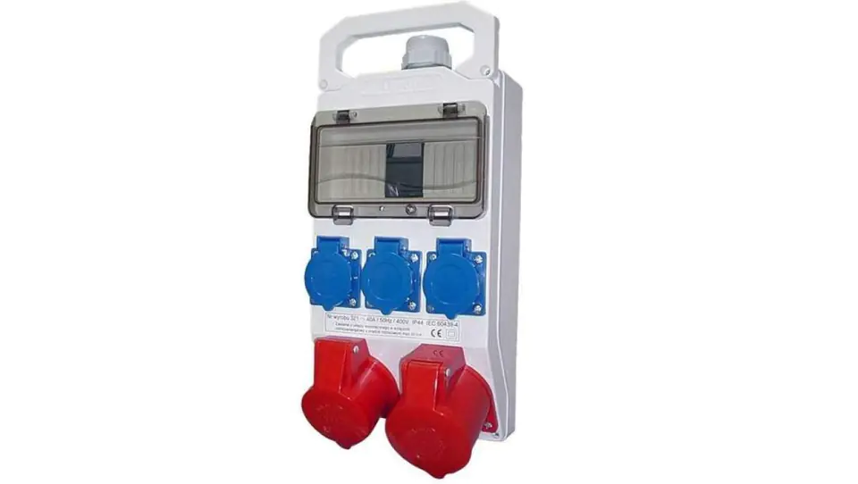 Rozdzielnica z wyposażeniem 8 mod. + gniazda 2x32A 5P 400V + 3x16A 3P 250V IP44 320 w sklepie Wasserman.eu