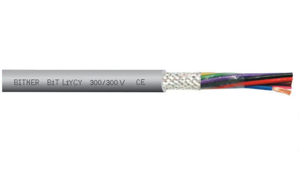 ⁨Control cable in screen LIYCY 300/300V 3x1,5 grey cable Bitner /100m/⁩ at Wasserman.eu