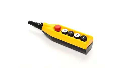 ⁨Control station, 5 buttons, including 30 mm emergency stop button, two speed, T0-PV5E30B44⁩ at Wasserman.eu
