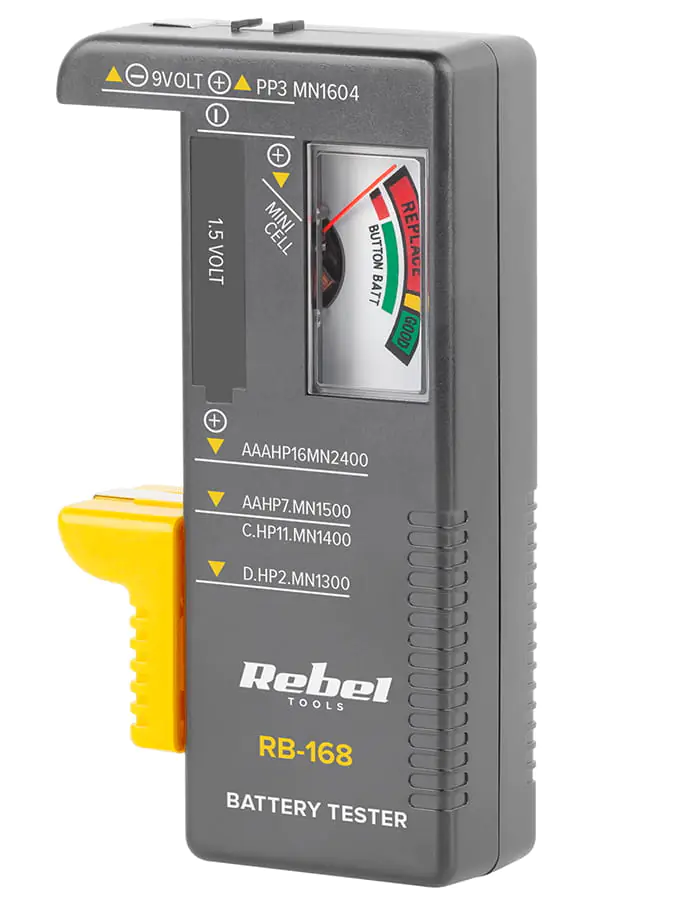 ⁨Rebel RB-168 Battery Tester⁩ at Wasserman.eu