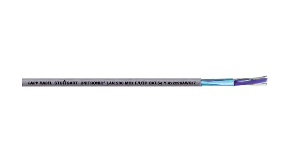 ⁨Przewód UNITRONIC LAN 200 F/UTP kat.5E 4x2xAWG26 FLEX 2170127 /bębnowy/⁩ w sklepie Wasserman.eu