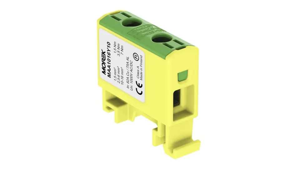 ⁨OTL16 connector yellow-green 1xAl/Cu 1,5-16mm2 1000V Universal terminal MAA1016Y10⁩ at Wasserman.eu