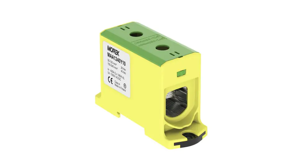 ⁨OTL240 connector yellow-green 1xAl/Cu 35-240mm2 1000V Universal terminal MAA1240Y10⁩ at Wasserman.eu