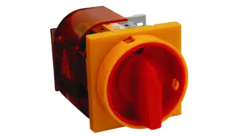 ⁨Main disconnector with yellow-red face IP65 lockable ŁK32RGP08⁩ at Wasserman.eu