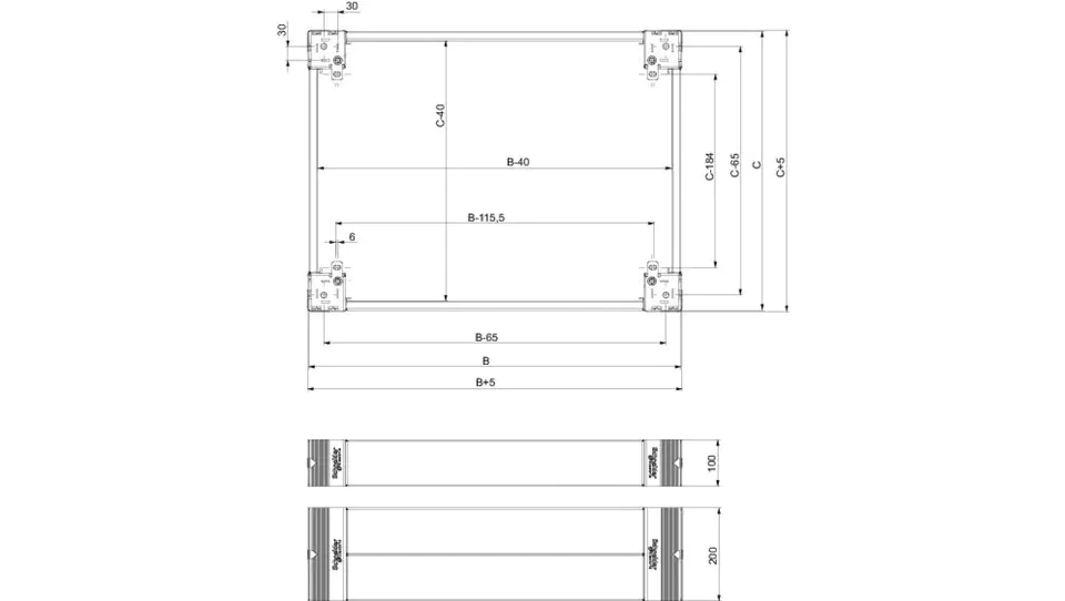 ⁨Mounting Panel 4 Plinth side panels 200x500 NSYSPS5200⁩ at Wasserman.eu