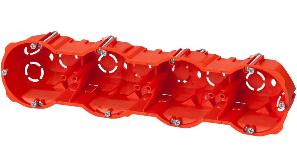 ⁨Box p/t regips 4x60mm deep with screws red PK-4x60 0288-00⁩ at Wasserman.eu