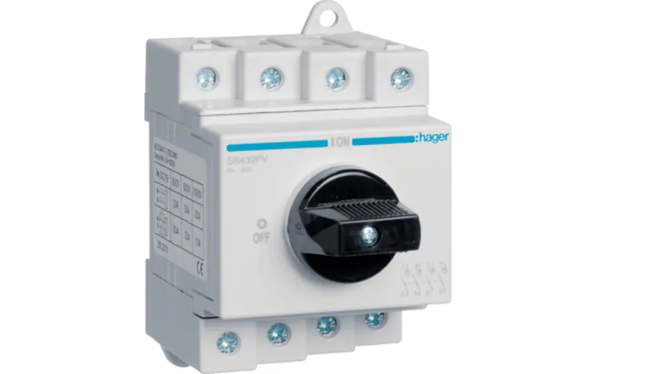 ⁨Rozłącznik izolacyjny modułowy PV 4P 32A 1000V DC SB432PV⁩ w sklepie Wasserman.eu