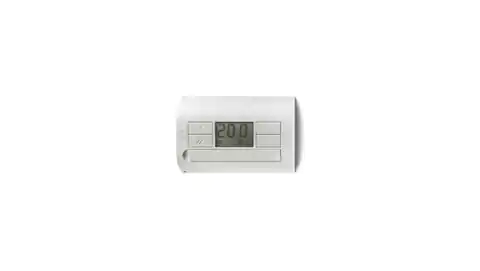 ⁨Electronic thermostat 5-37C LCD white, day-night/summer-winter function 1P 5A 230V, battery powered by 1T.31.9.003.0000⁩ at Wasserman.eu