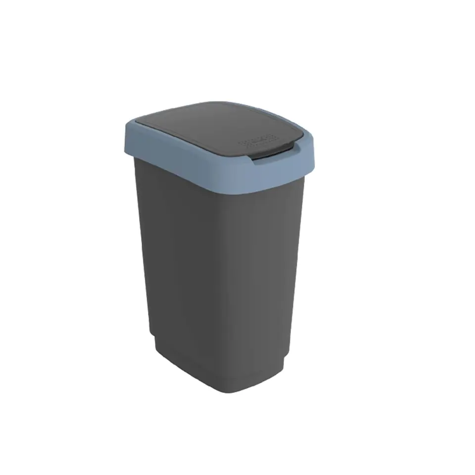 ⁨Swing bin Rotho Twist 50L black-dark blue⁩ at Wasserman.eu