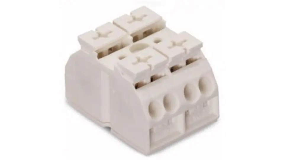 ⁨Power supply block 2-pole white 862-632 /500pcs/⁩ at Wasserman.eu