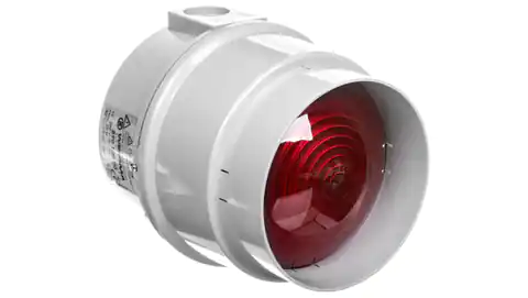 ⁨Lampa do sygnalizacji świetlnej czerwona 12-250V AC/DC IP65 890.100.00⁩ w sklepie Wasserman.eu