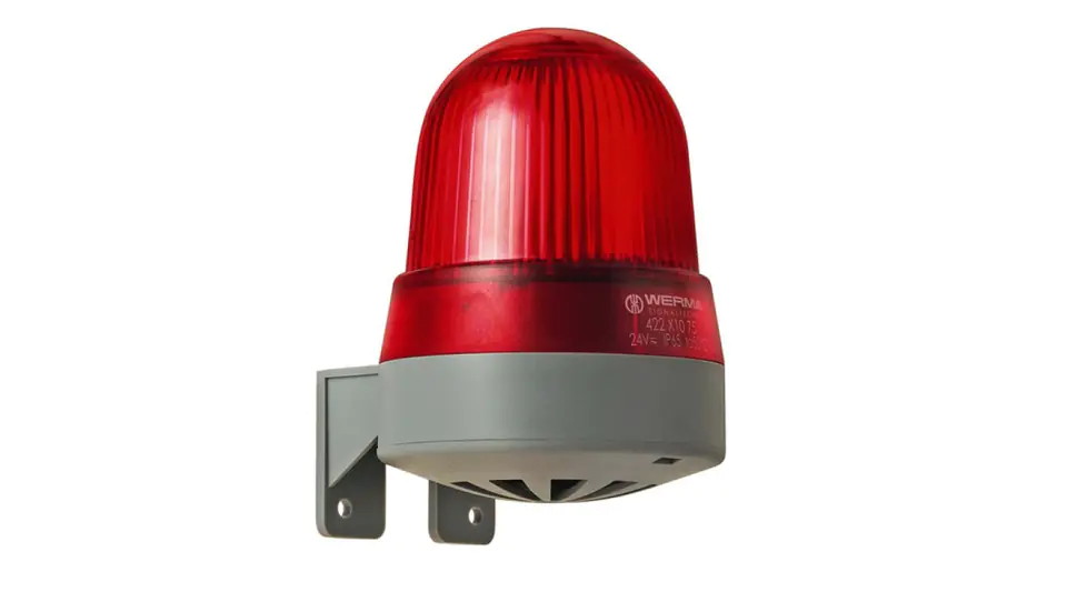 ⁨Acoustic-optical siren red flash 92dB 2,3kHz 24V AC/DC 423.110.75⁩ at Wasserman.eu