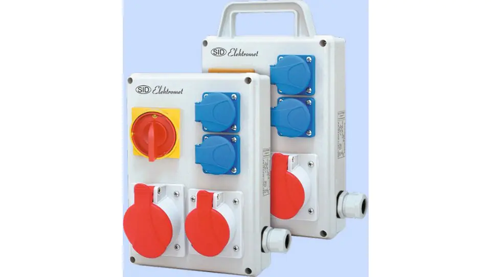 ⁨Portable construction switchgear 1x32A 5P 400V, 1x16A 5P 400V, 2x16A 3P 250V RPK-1 IP44 940001⁩ at Wasserman.eu