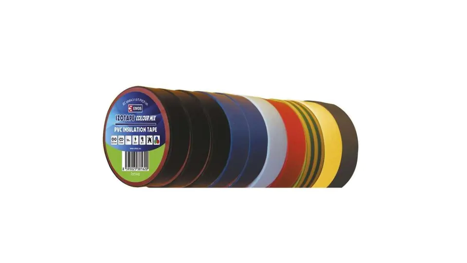 ⁨Insulation tape 15mm x 10m PVC multicolor F615992 /10pcs/⁩ at Wasserman.eu